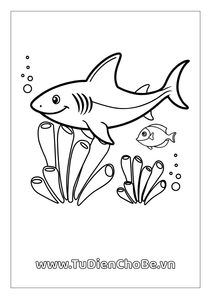 Tranh tô màu động vật biển cho bé – hình vẽ cá, rùa, bạch tuộc, sao biển dễ thương