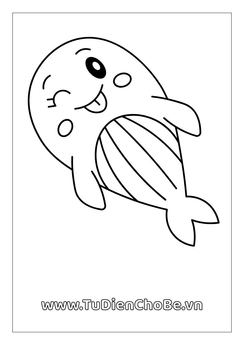 Tranh tô màu động vật biển cho bé – hình vẽ cá, rùa, bạch tuộc, sao biển dễ thương