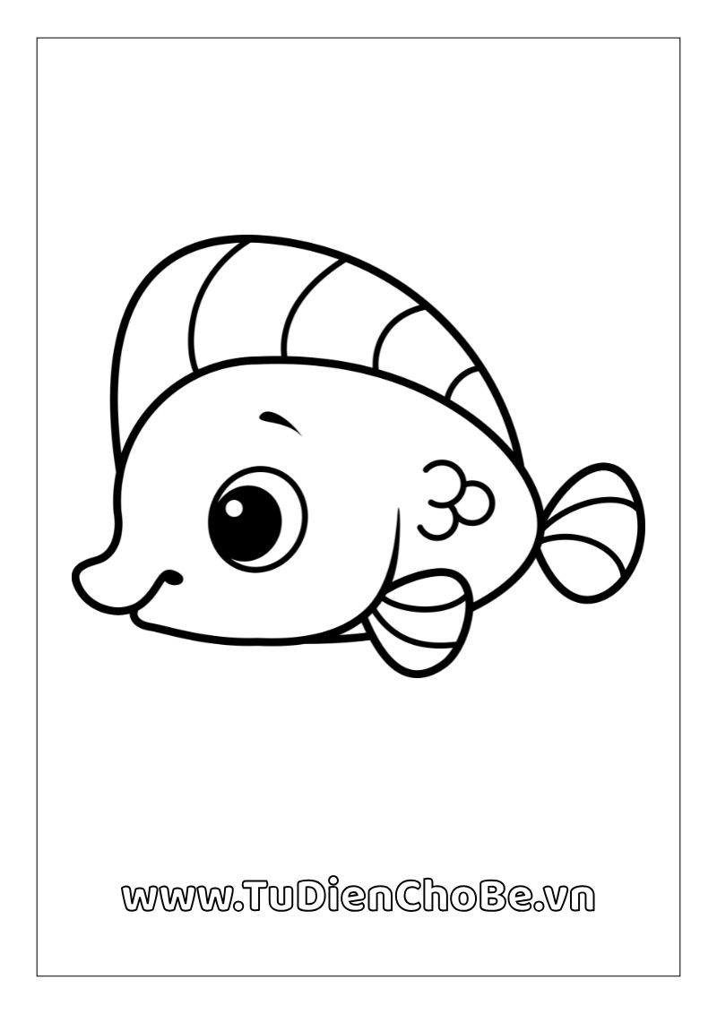 Tranh tô màu động vật biển cho bé – hình vẽ cá, rùa, bạch tuộc, sao biển dễ thương