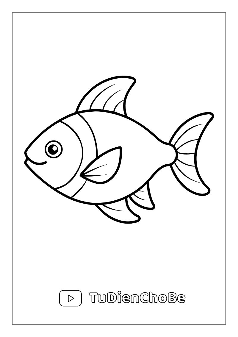 Tranh tô màu động vật biển cho bé – hình vẽ cá, rùa, bạch tuộc, sao biển dễ thương