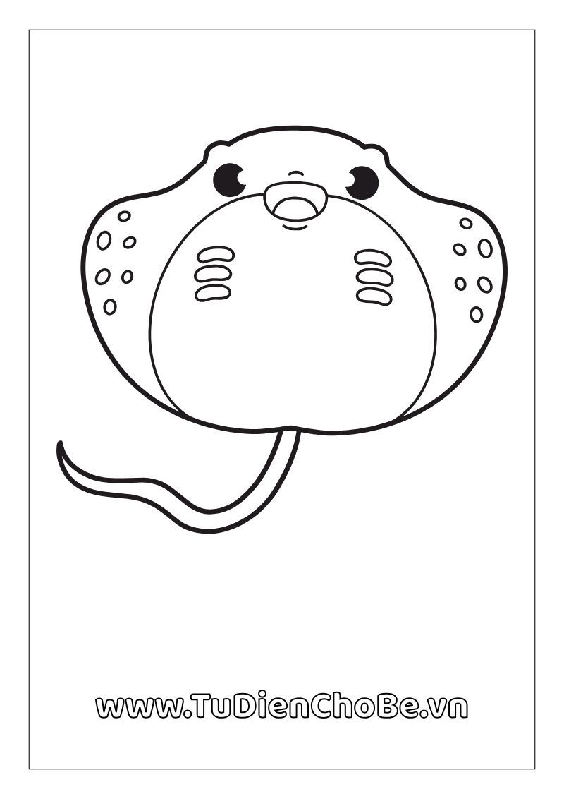 Tranh tô màu động vật biển cho bé – hình vẽ cá, rùa, bạch tuộc, sao biển dễ thương