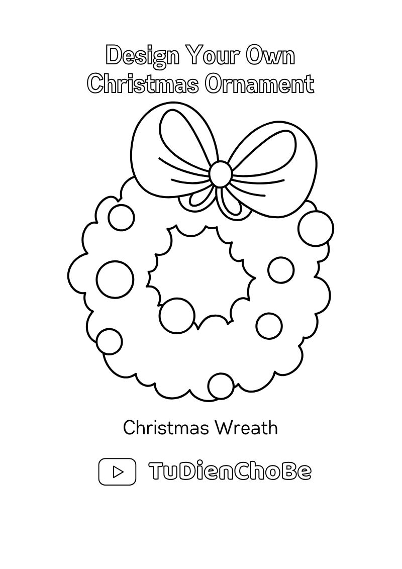 Tranh tô màu Giáng Sinh cho bé với ông già Noel, cây thông, tuần lộc và quà Noel dễ thương