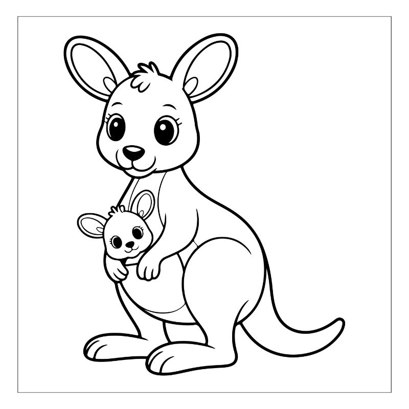 Tranh Tô Màu Chuột Túi Kangaroo